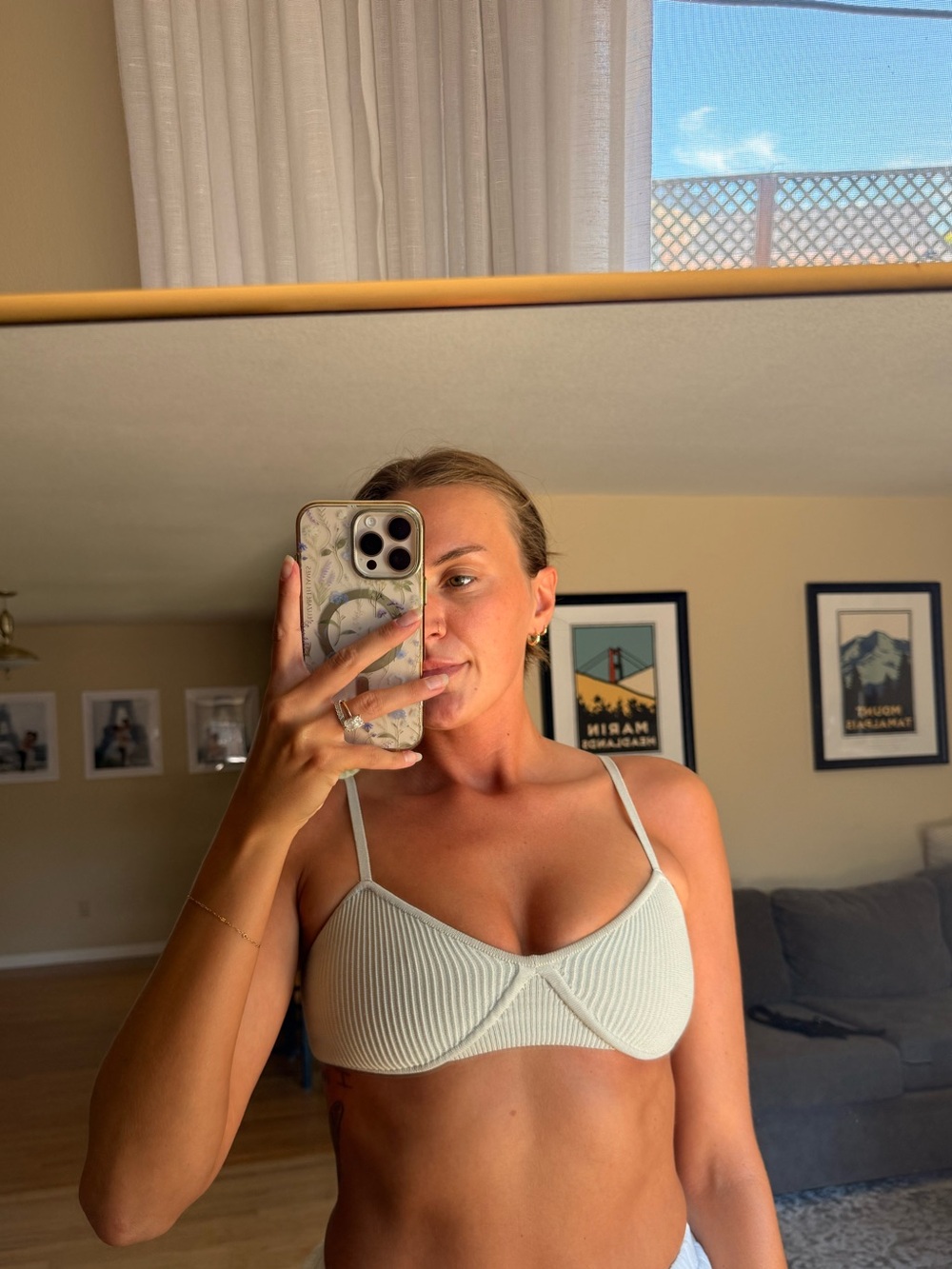Babaton Ribbed Underwire Bralette - Light Cream